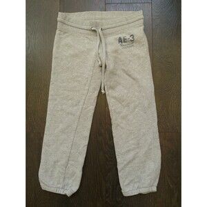 Y2K Vintage American Eagle Heather Gray Cropped Sweatpants Size XS